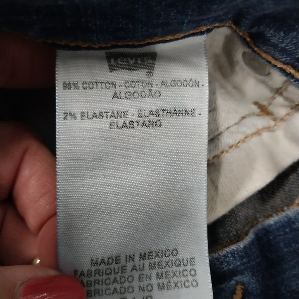 2964 Size 7j Levi's 524 Appliqued With Quilted Flowers Flare Leg Jean - Picture 6 of 6